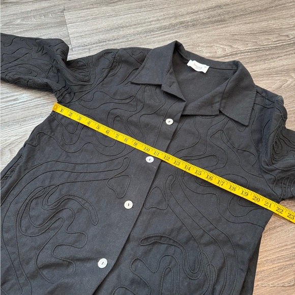Linen Blend Textured Button-Up or Jacket m- L - Picture 13 of 17